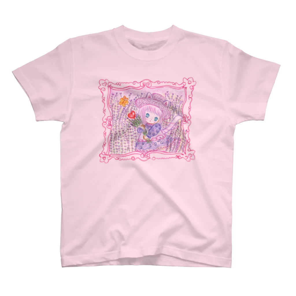 メルティカポエミュウのラベンダーポエミュウ(せなかに天使の羽) スタンダードTシャツ