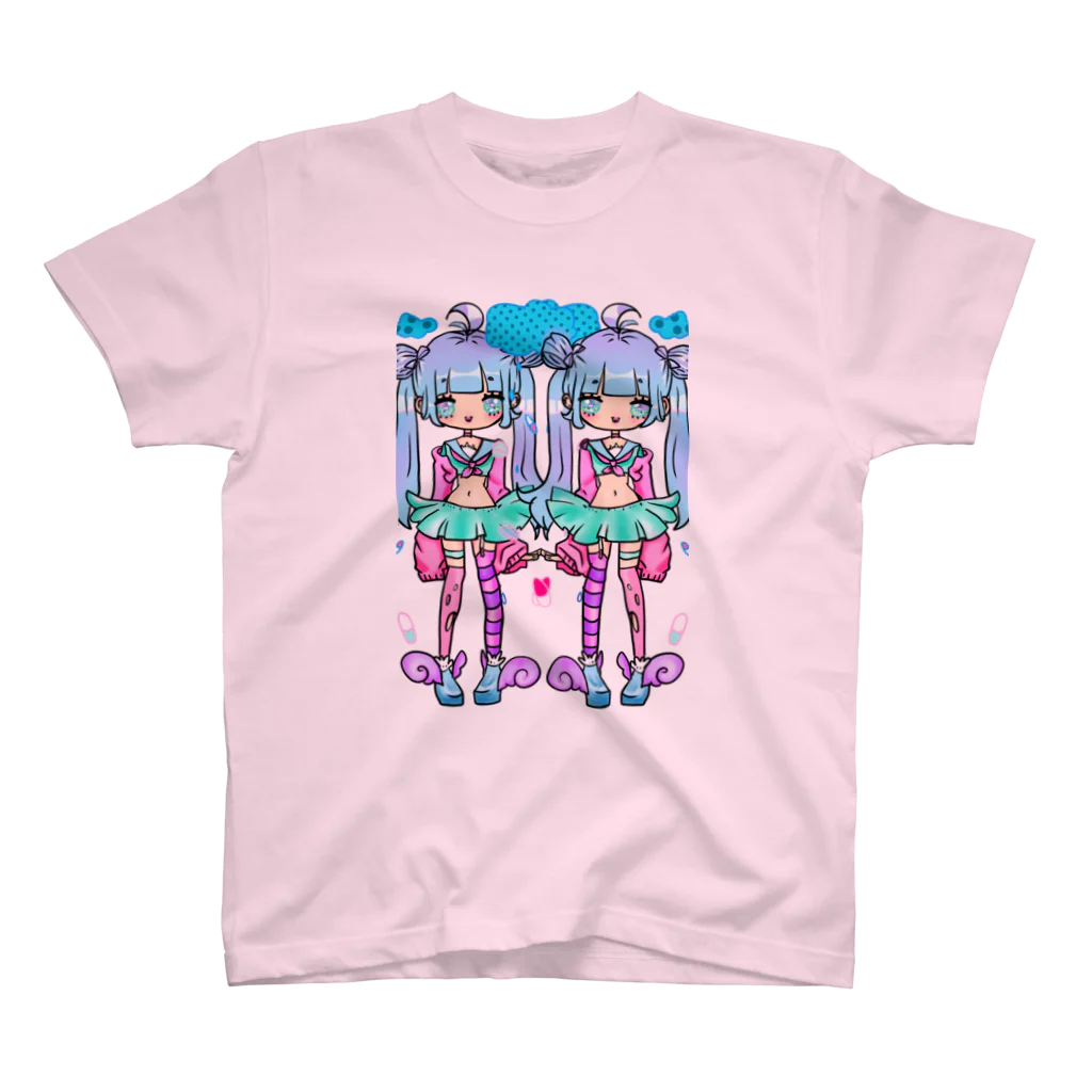 ANNA　shopの夢かわいい双子 スタンダードTシャツ