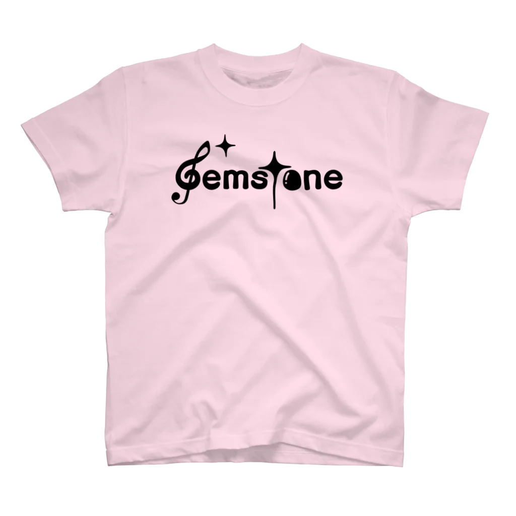 ゲーム音楽演奏サークル「Gemstone」のGemstone（黒ロゴ） Regular Fit T-Shirt