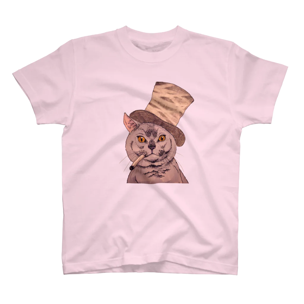 あっQ屋のDandy cat -紳士猫 スタンダードTシャツ