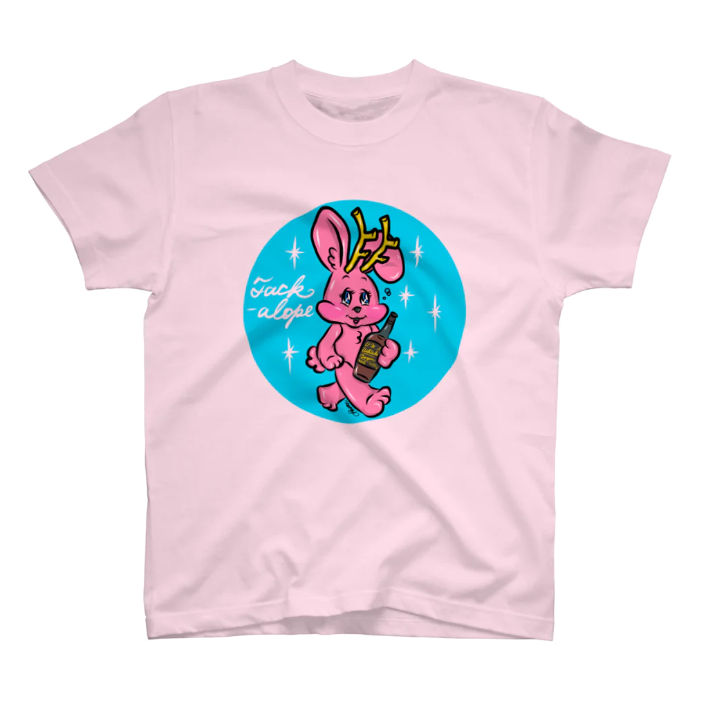 【KING&QUEEN】♡ハニー画伯のWONDER ROOM♡のジャッカロープくん:BEST HIT UMAシリーズ💫 スタンダードTシャツ