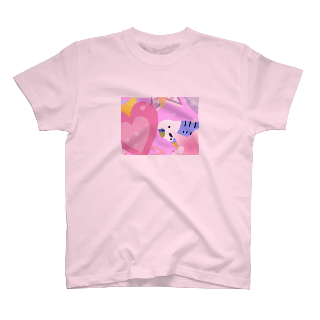 ピーちゃんの里のセキセイインコのピーちゃん スタンダードTシャツ