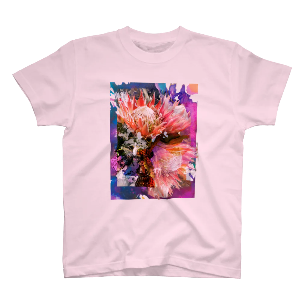 hugging love ＋《ハギング ラブ プラス》の+ Fete des fleurs 01《king Protea》 スタンダードTシャツ