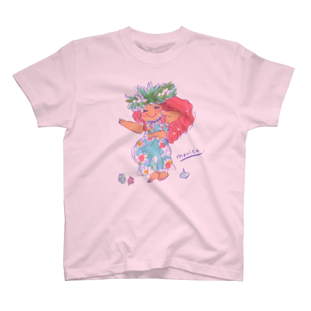 花咲マリサ　オンラインショップのCute Hula Girl / フロントプリントTシャツ スタンダードTシャツ