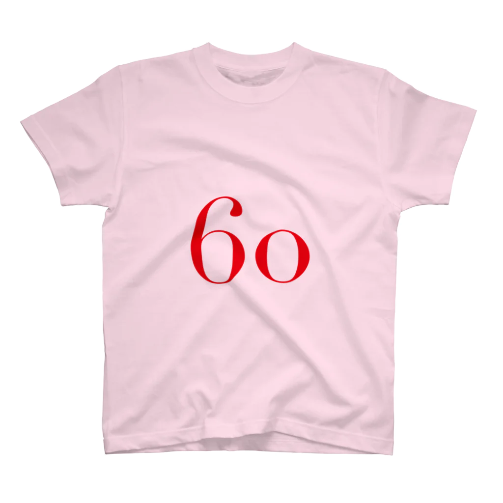 ふしめTシャツの60歳のふしめ (Red) スタンダードTシャツ