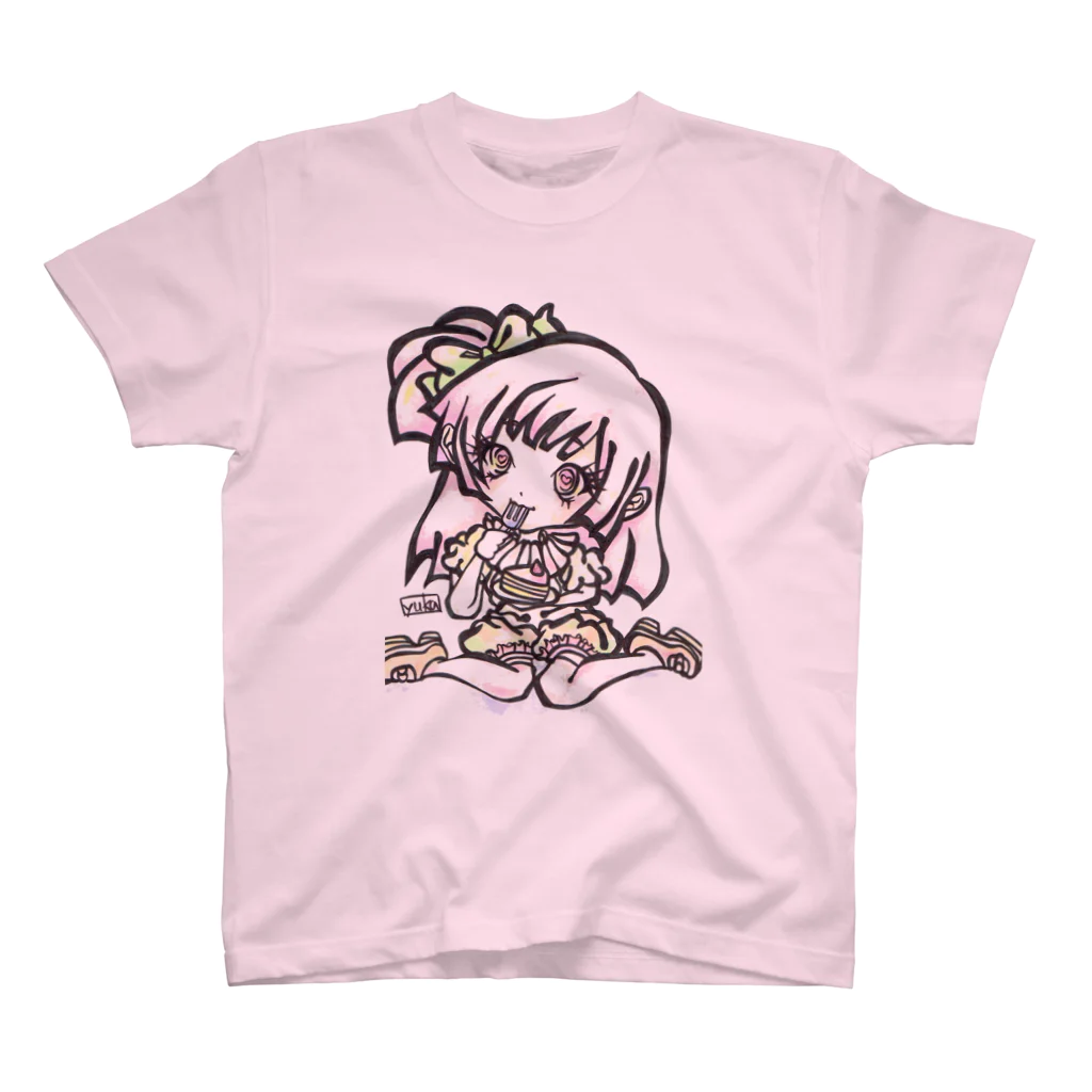 yukamimiのケーキをハムハム♡ スタンダードTシャツ