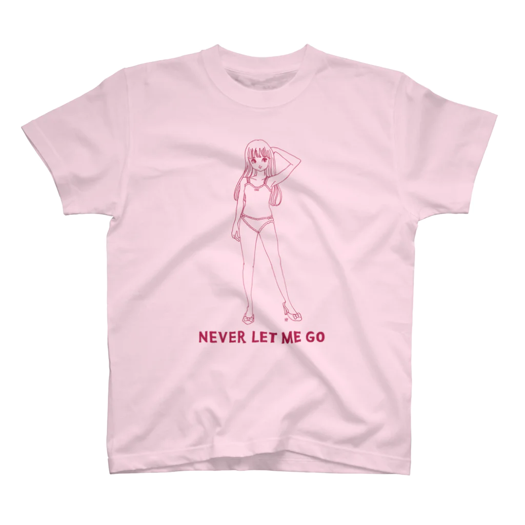 Ran Oishi ShopのIllustration "NEVER LET ME GO ＜レッド＞" スタンダードTシャツ