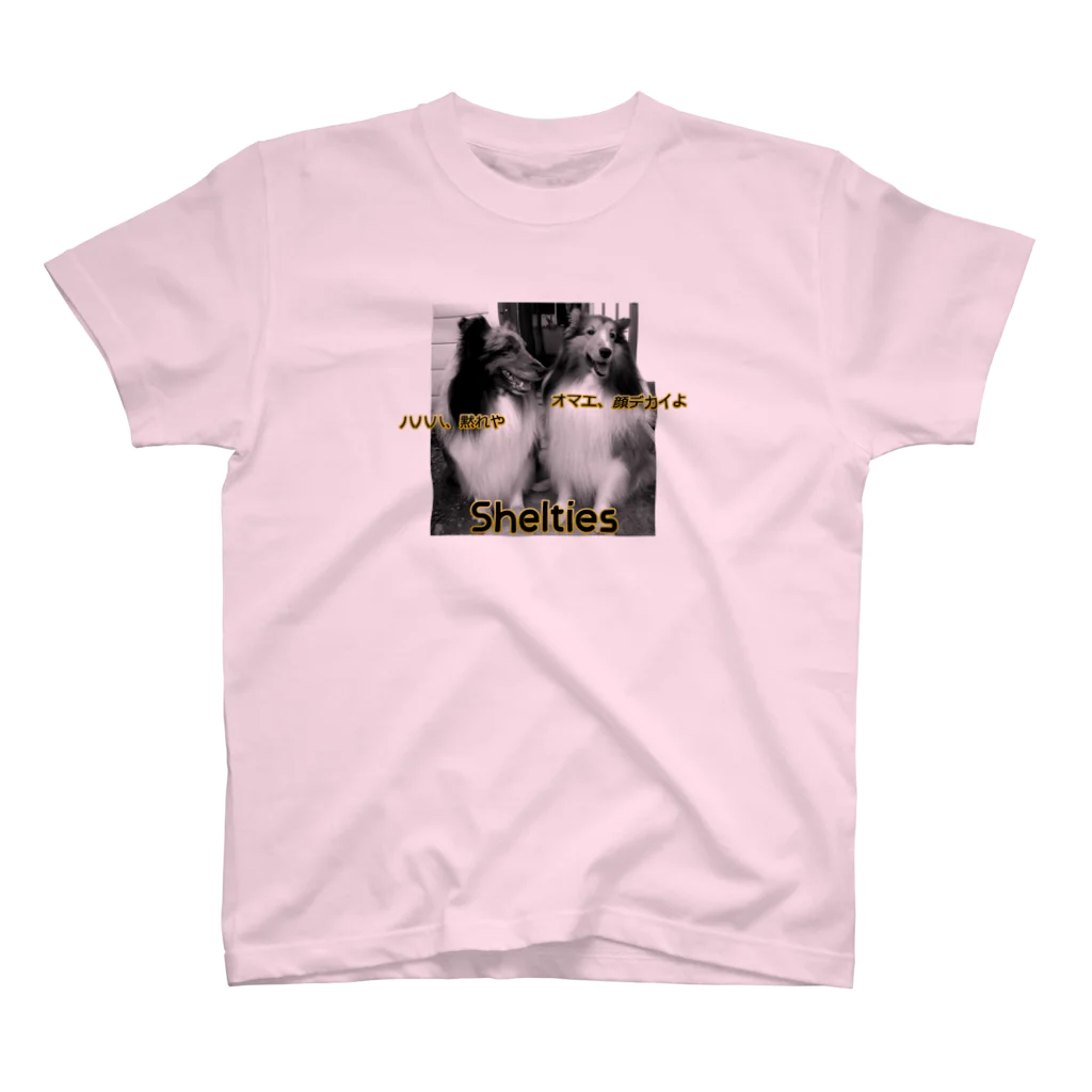 TAKUYA DESIGN WORKSのShelties-顔デカ誹謗 J ver. スタンダードTシャツ