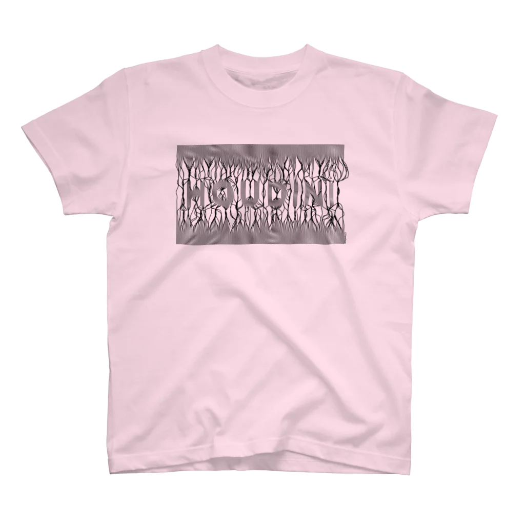 𝗧𝗮𝗿𝗼 𝗢𝘇𝗮𝗸𝗶 -𝘛‌𝘈 𝘢𝘱𝘱𝘳𝘦𝘯𝘵𝘪𝘤𝘦-の束波 / たばなみ　(黒) スタンダードTシャツ