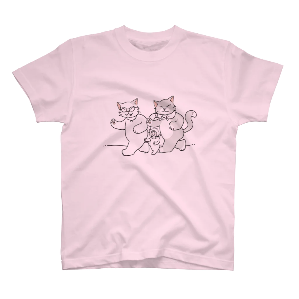 NEKOGETの散歩するにゃーん スタンダードTシャツ