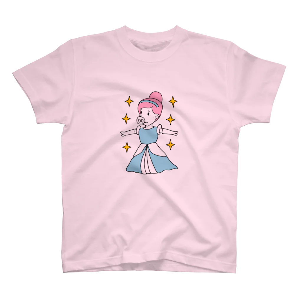豚人イラストのパンダ武島のブタデレラ Regular Fit T-Shirt