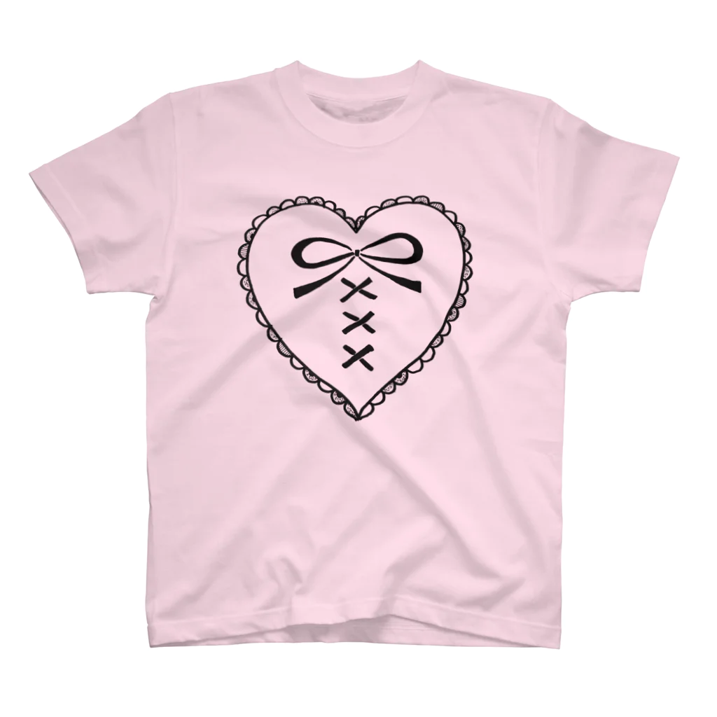 💜Salon de Lucia💜のTie in my heart  Black スタンダードTシャツ