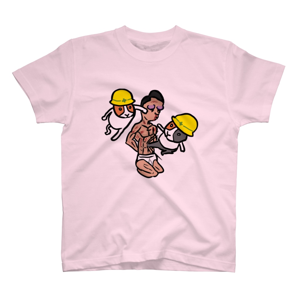 大谷 健太のペアルックヘルメットモルモット細マッチョフルボッコ Regular Fit T-Shirt