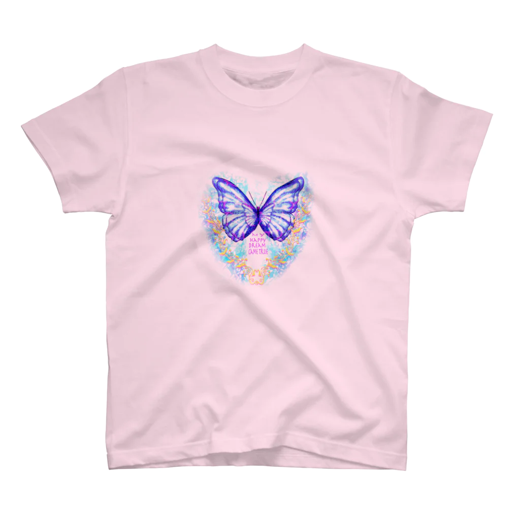 ✨🌈✨ユラクラカン🇯🇵 ✨🌈✨の🌈happy✨dream🦋butterfly🌟🌈夢が叶った蝶✨🌈🌟🍷 スタンダードTシャツ