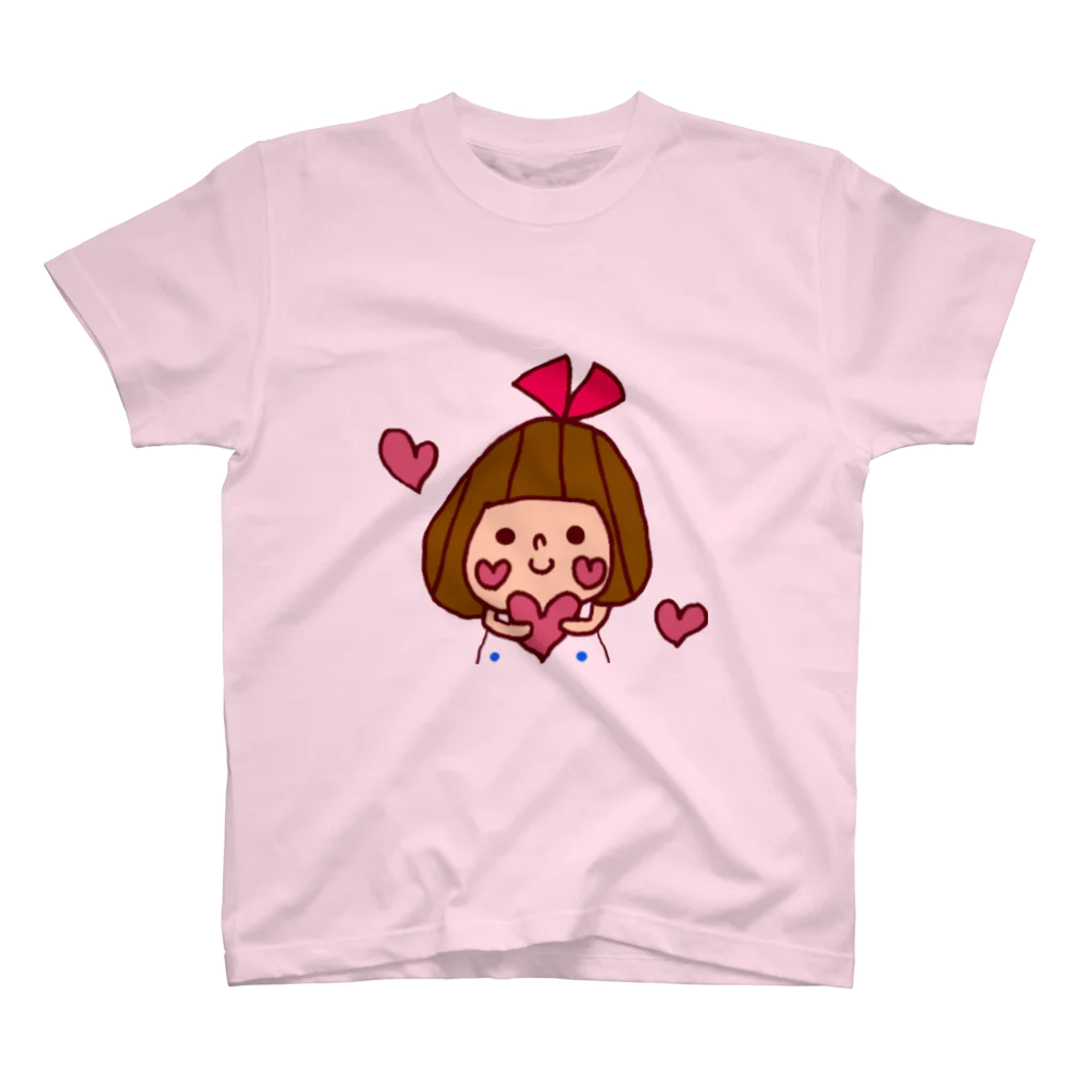 かょのこHANKOのハートぴんきーりぼんちゃん Regular Fit T-Shirt