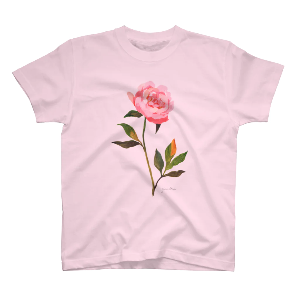 YURI MIUの芍薬 ＊ Pink Peony 02 Regular Fit T-Shirt