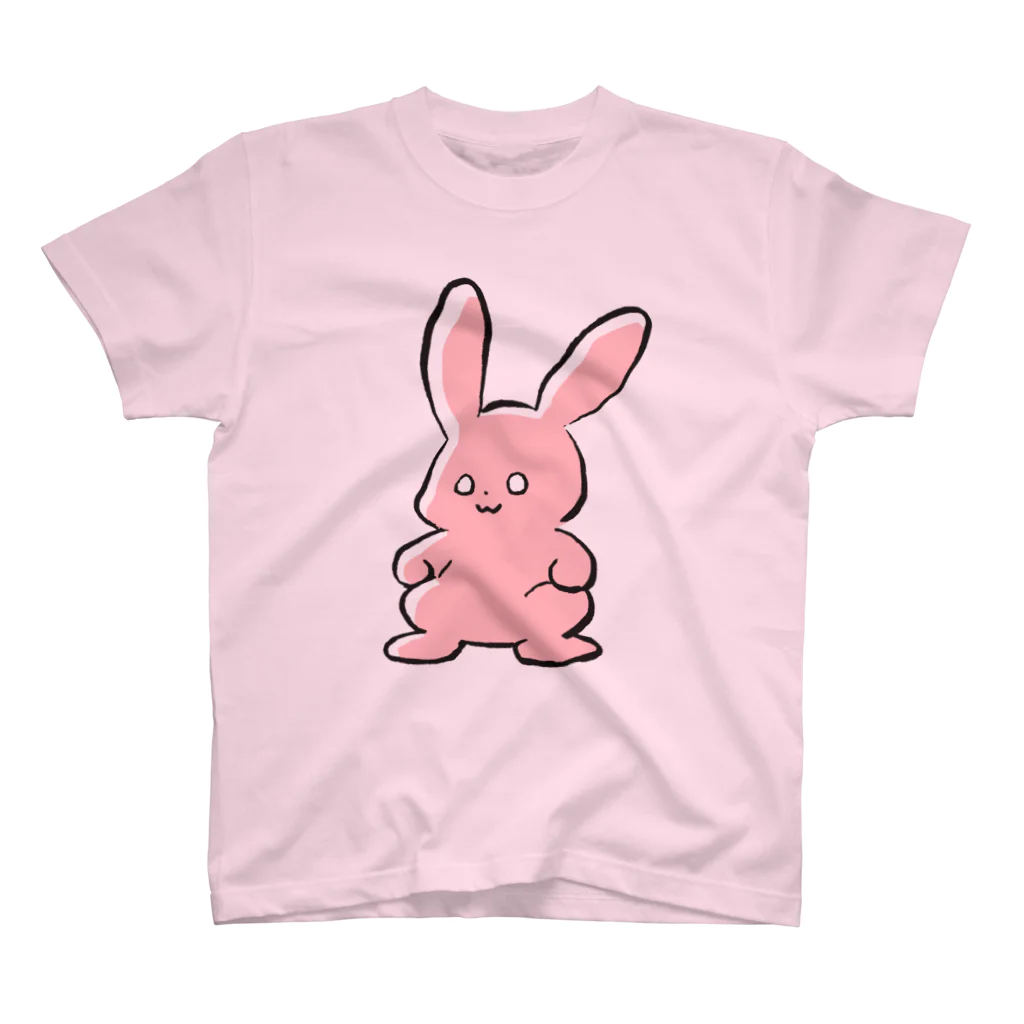 ゆるいどうぶつのゆるうさぎ Tシャツ B スタンダードTシャツ