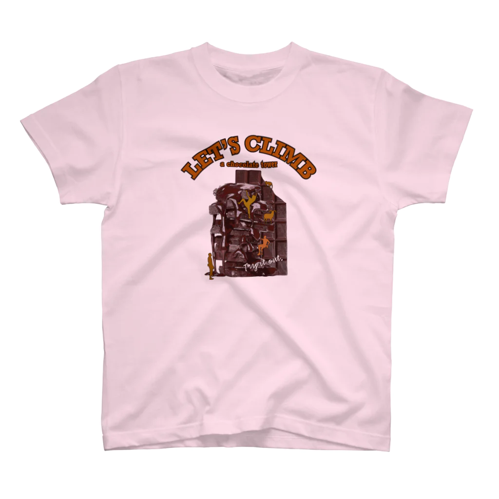 HIGEQLOのClimbing chocolate tower スタンダードTシャツ