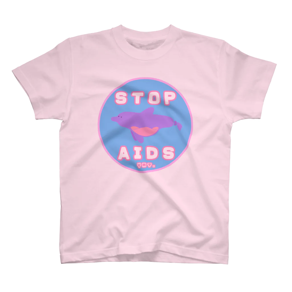 YMT.のCondom Dolphin【STOP AIDS】 Regular Fit T-Shirt