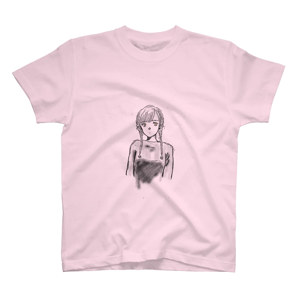 momo sasanoiの三つ編み スタンダードTシャツ