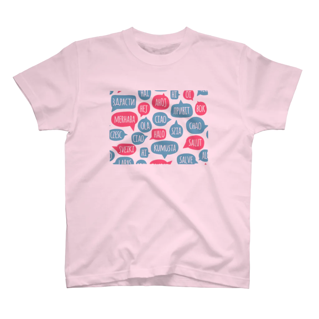 Teatime ティータイムの世界各国　ciaoチャオ　外国語あいさつ スタンダードTシャツ