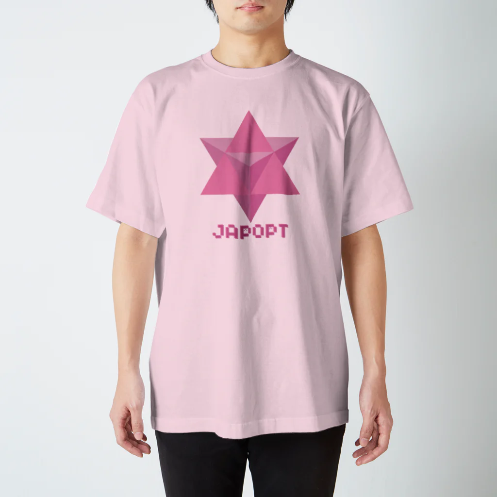 coolbeats🐝💓のJAPOPT-Star-shaped double regular tetrahedron Merkaba スタンダードTシャツ