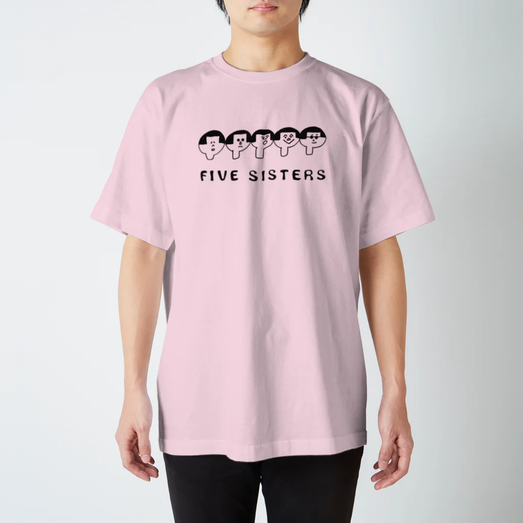 よこづな文庫のFIVE SISTERS スタンダードTシャツ