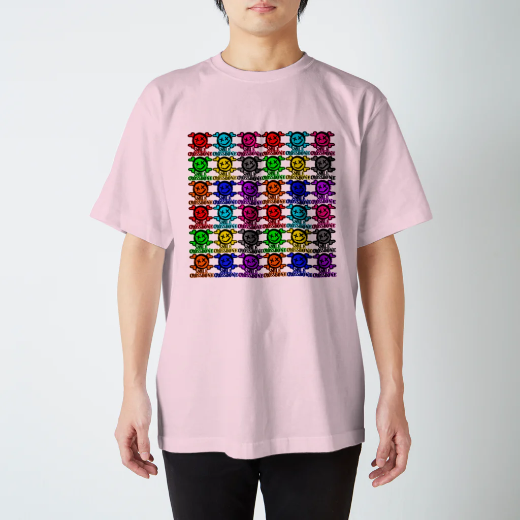 Ａ’ｚｗｏｒｋＳのニコちゃんクロスボーン 9COLOR2×2 スタンダードTシャツ