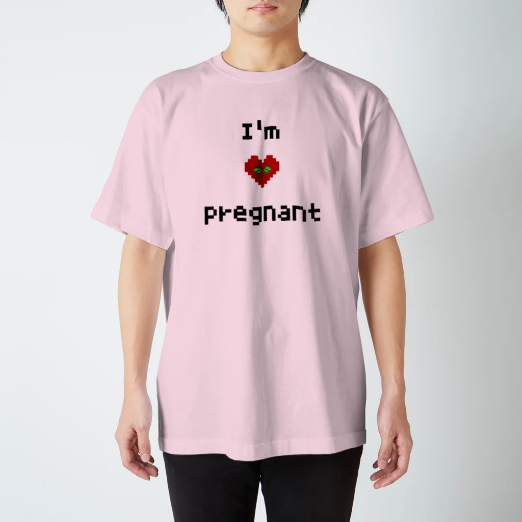 ピクセルアート Chibitのpregnant(妊婦)マーク  スタンダードTシャツ