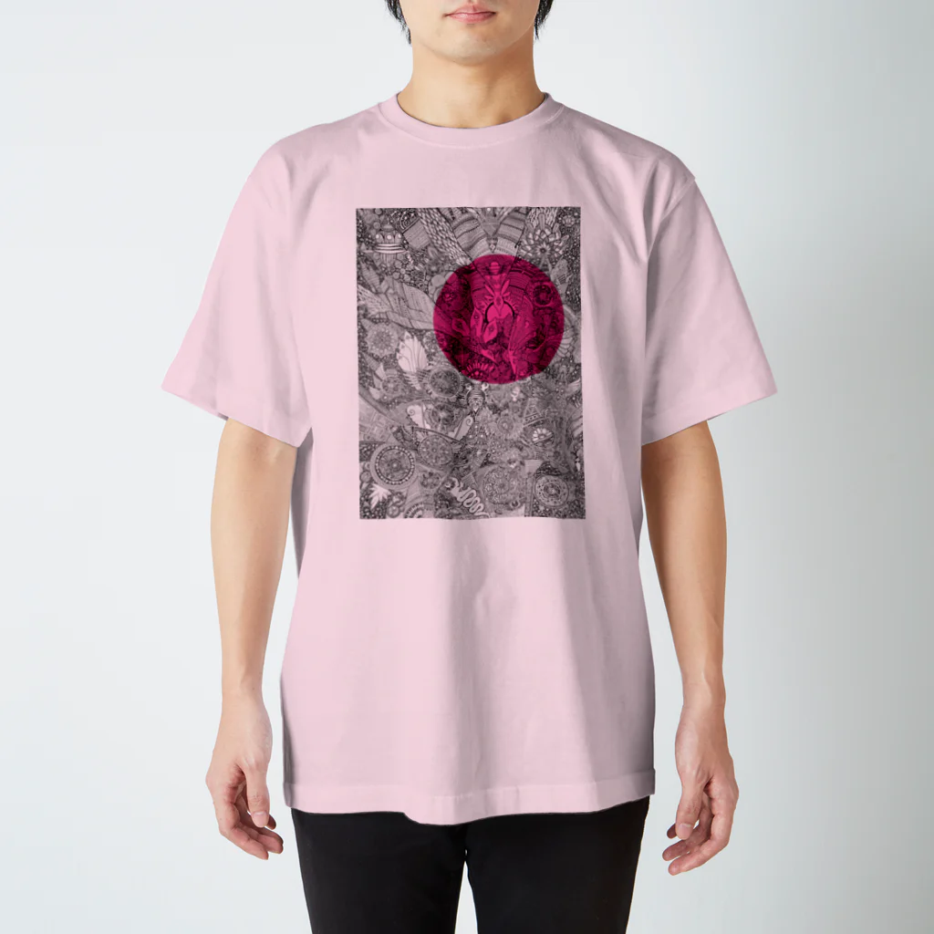 太陽の光降りそそぐ庭の星空のマンダラ ＋ pink Regular Fit T-Shirt