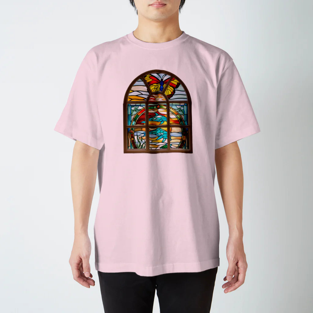 月夜のタツノオトシゴのButterfly, cross the sea スタンダードTシャツ