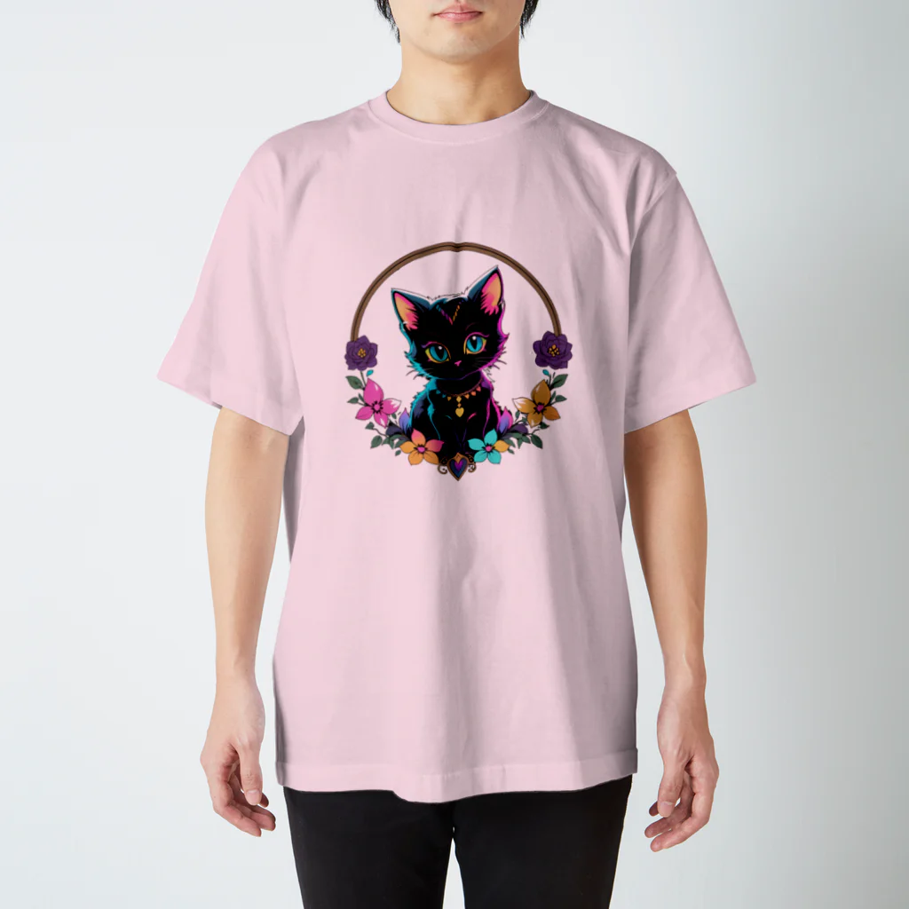 こひさま ショップ - 陽だまりの笑顔のねこのらーにあ スタンダードTシャツ