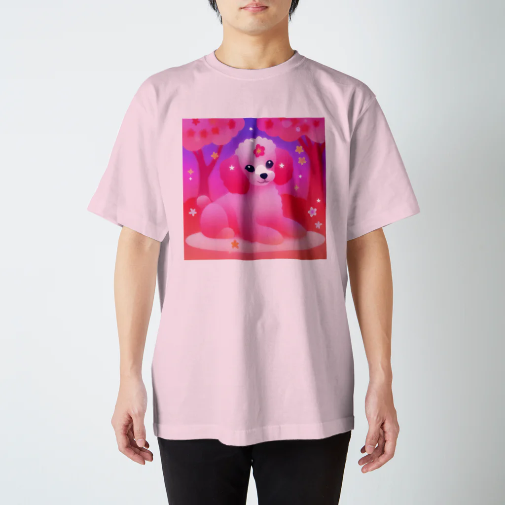 ふぇありぃているのお花見犬 Regular Fit T-Shirt