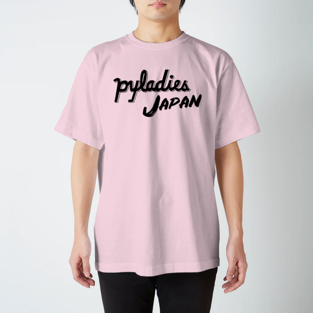 PyLadiesTokyoのPyLadies Japan 黒文字ver スタンダードTシャツ