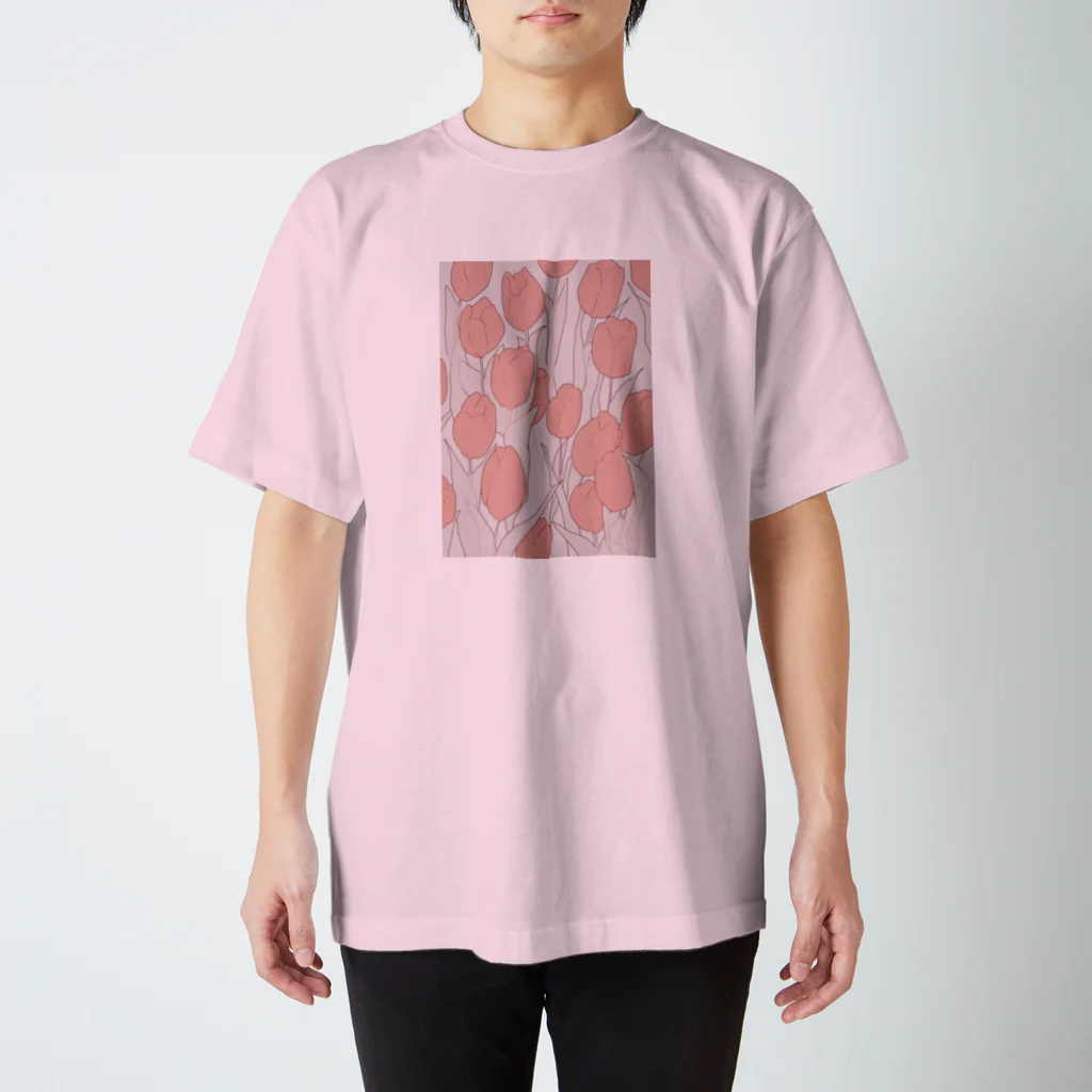 スヤリのいちめんのチューリップ Regular Fit T-Shirt