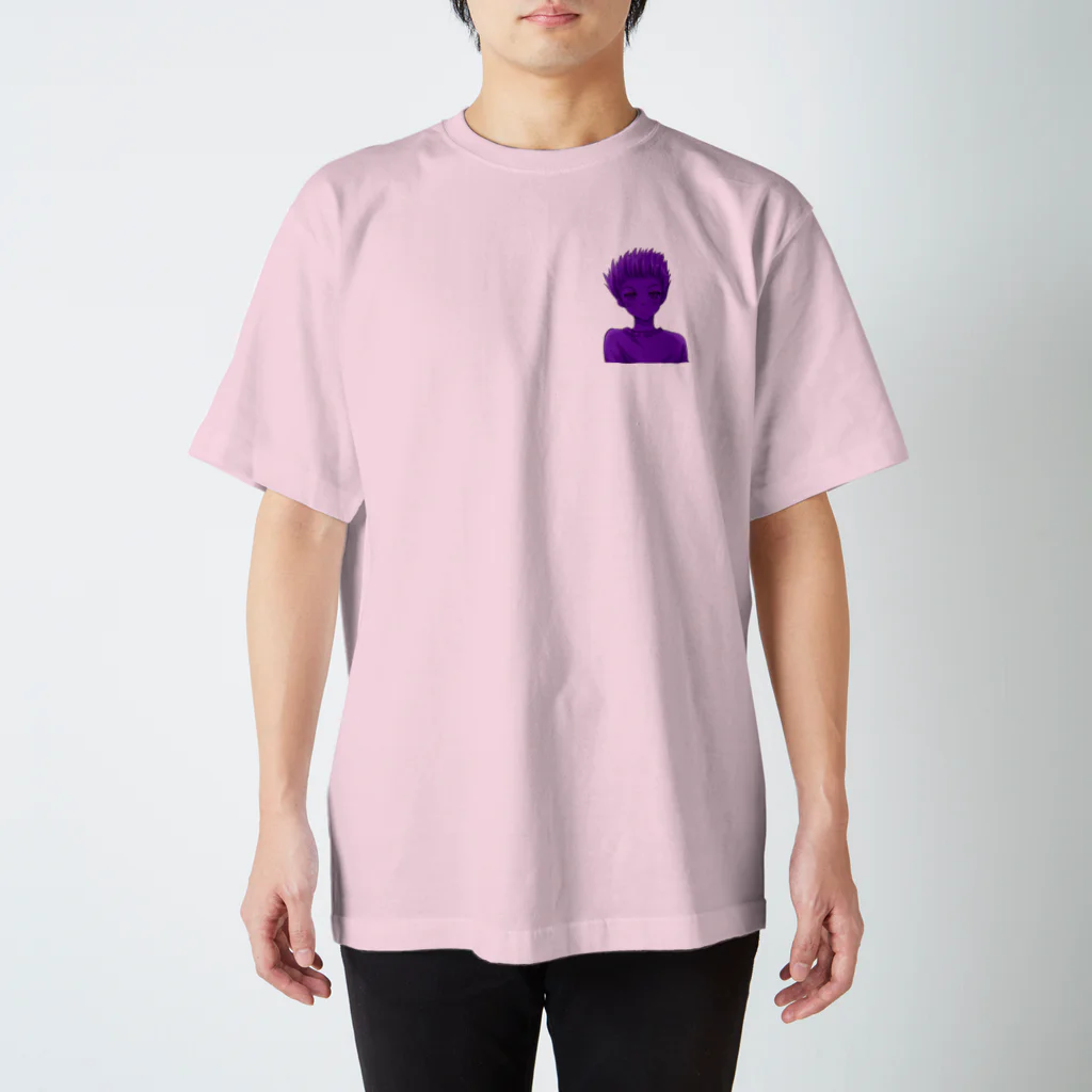 瞬間冷却の【紫の少年】瞬間冷却 Regular Fit T-Shirt
