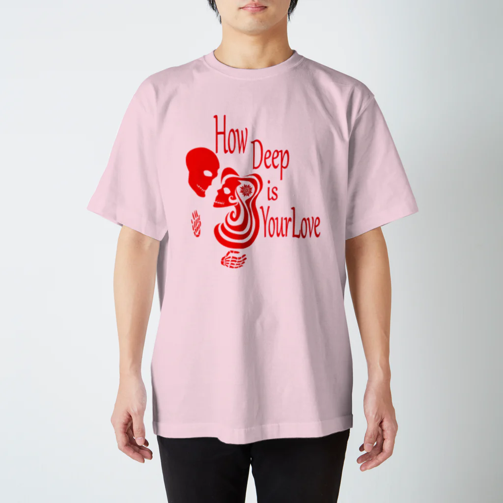 『NG （Niche・Gate）』ニッチゲート-- IN SUZURIのHow Deep Is Your Love（赤） スタンダードTシャツ