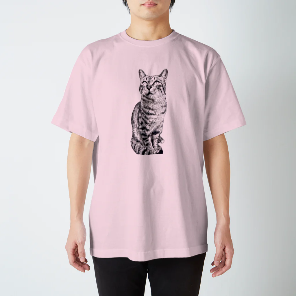 ちばっちょ【ち畳工房&猫ねこパラダイス】のトラ猫トラ君 スタンダードTシャツ