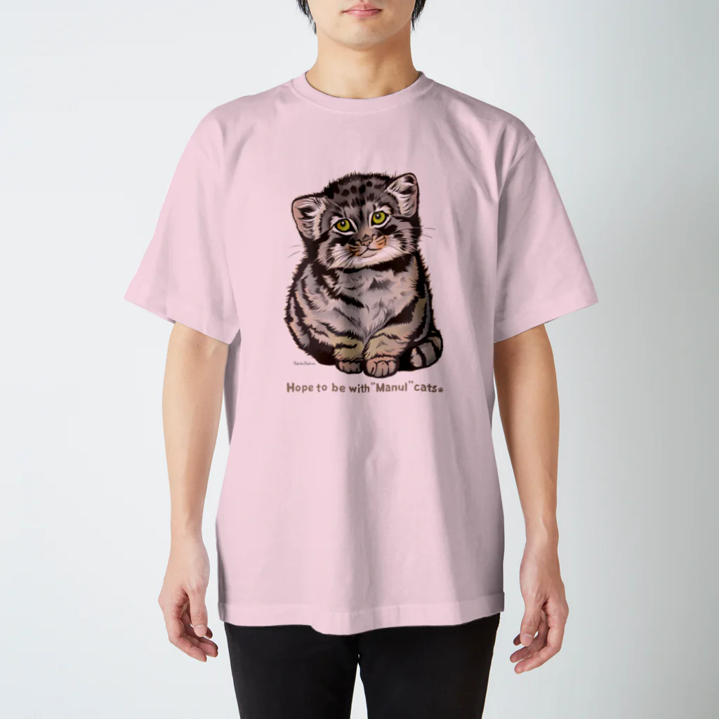 MUSEUM LAB SHOP MITのManul＊こまぬるちょこん スタンダードTシャツ