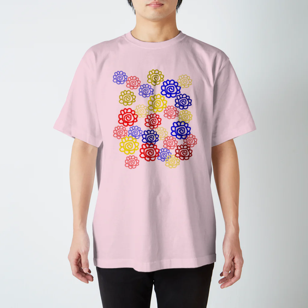 🐸かえるさんと仲間たち🐸のHAPPY花丸 Regular Fit T-Shirt