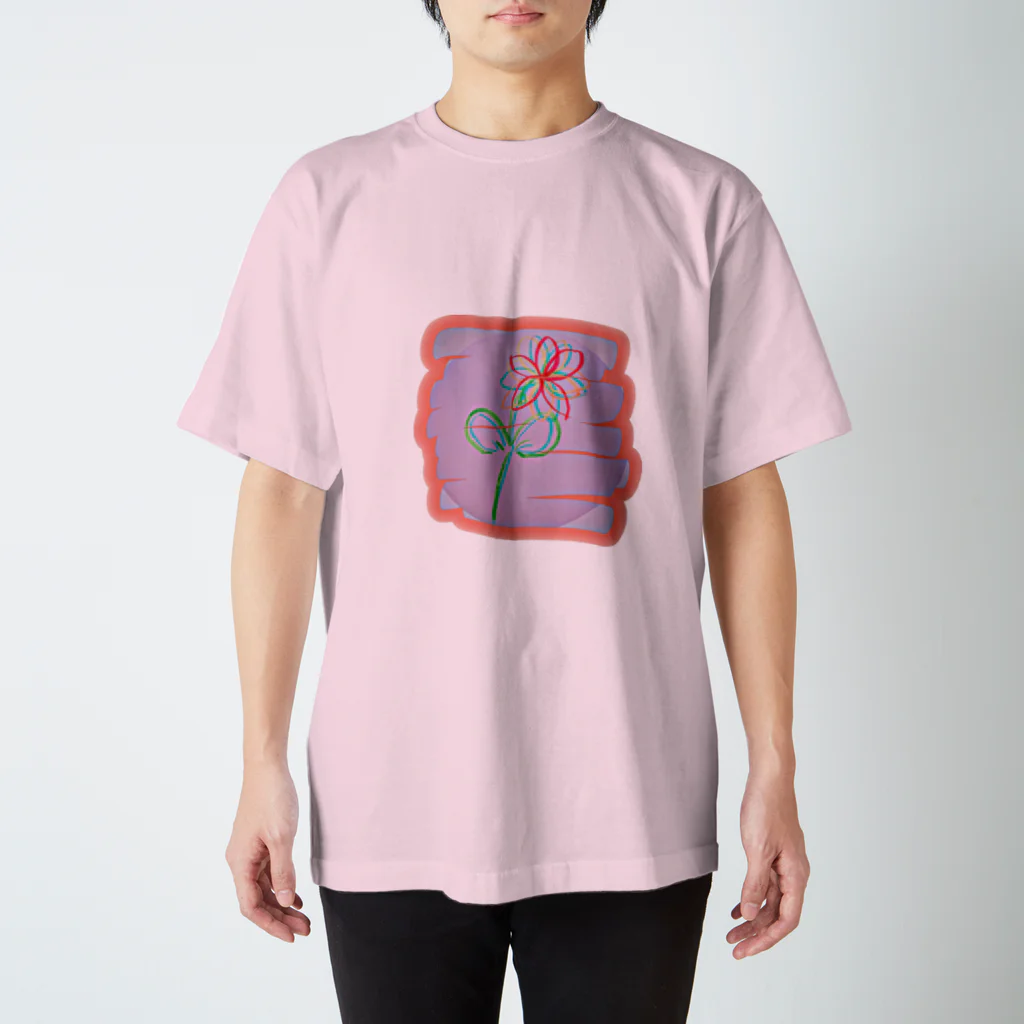 release٭❀*の一輪の花にお絵描き スタンダードTシャツ