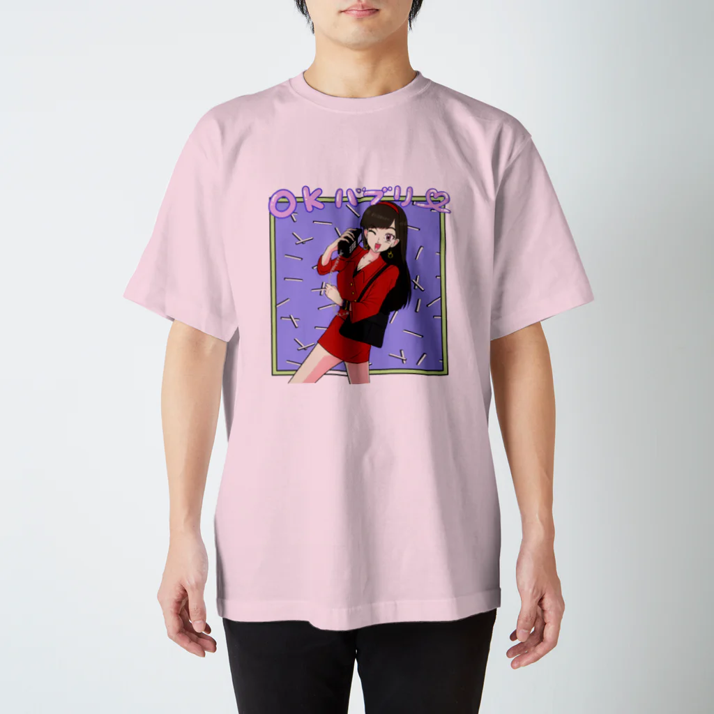 えんじゅの80's カチューシャ娘Tシャツ スタンダードTシャツ