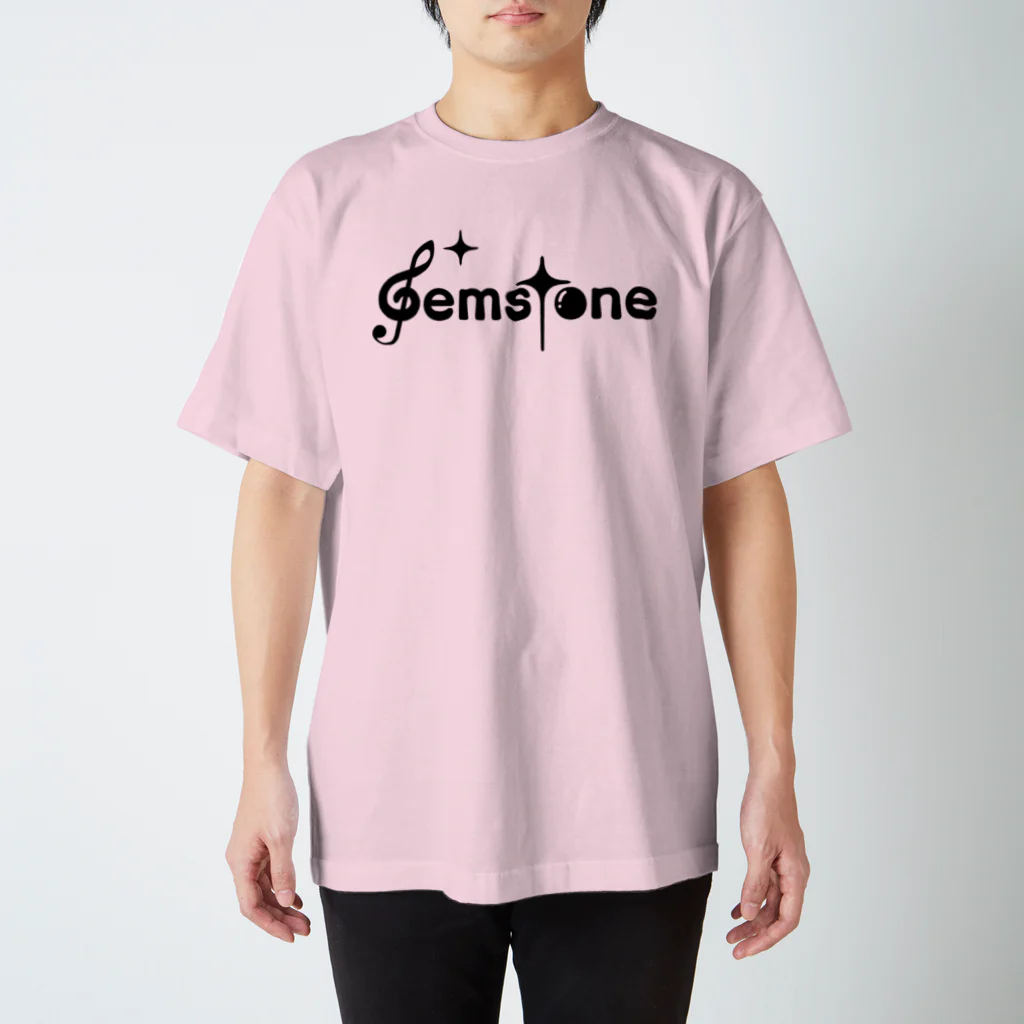 ゲーム音楽演奏サークル「Gemstone」のGemstone（黒ロゴ） Regular Fit T-Shirt