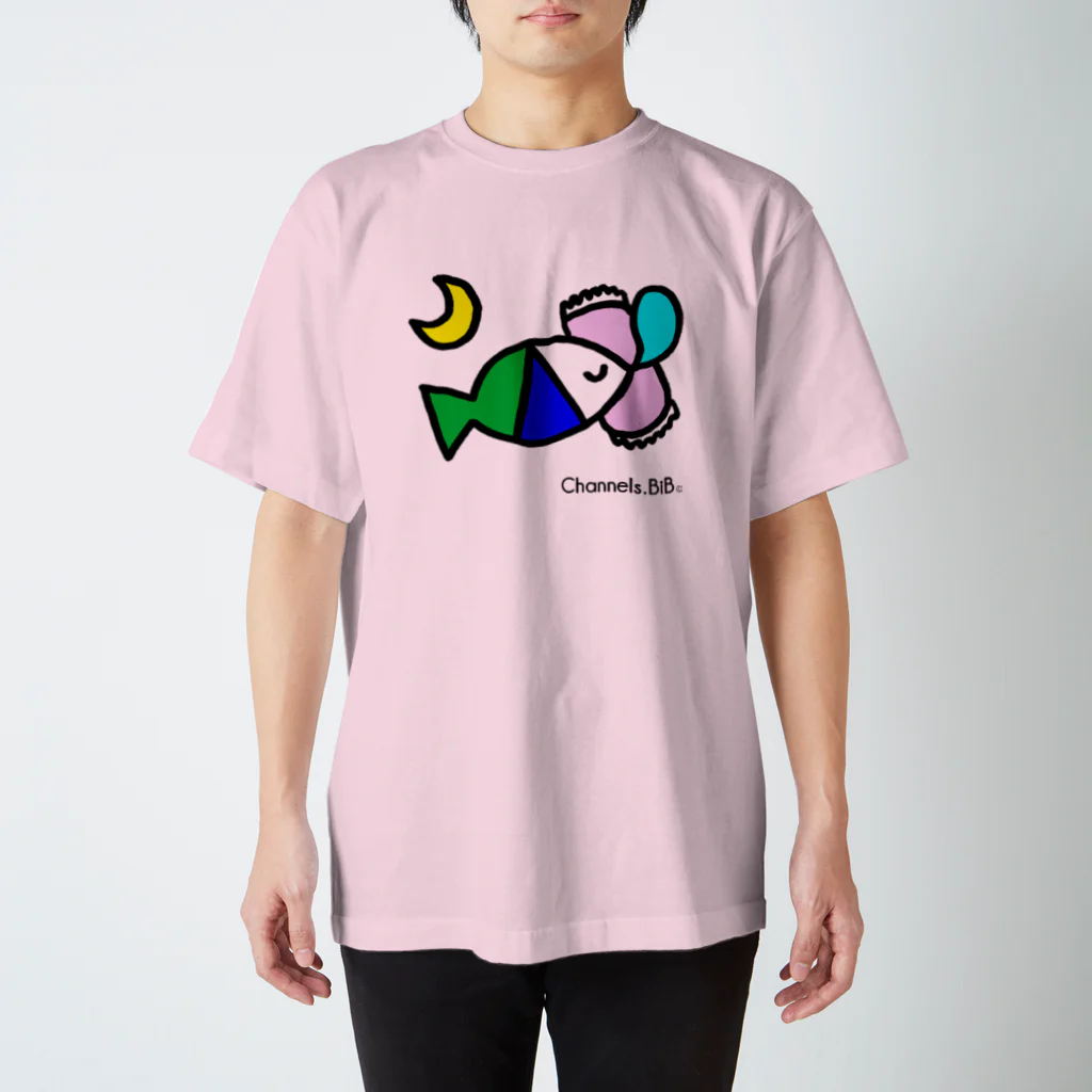 Channels.BiBのさかなロゴ　おやすみ スタンダードTシャツ