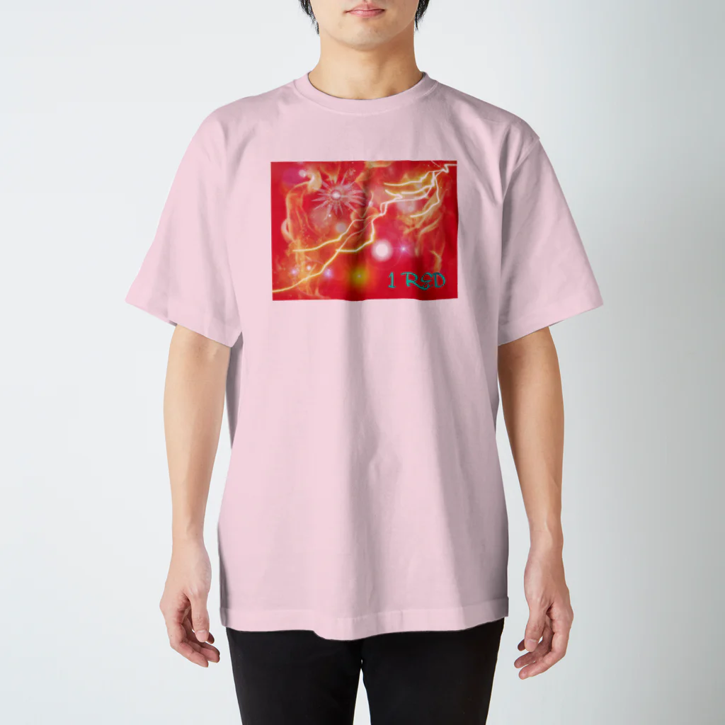 日本の妖怪&スピリチュアルの数秘&カラー(1レッド) スタンダードTシャツ