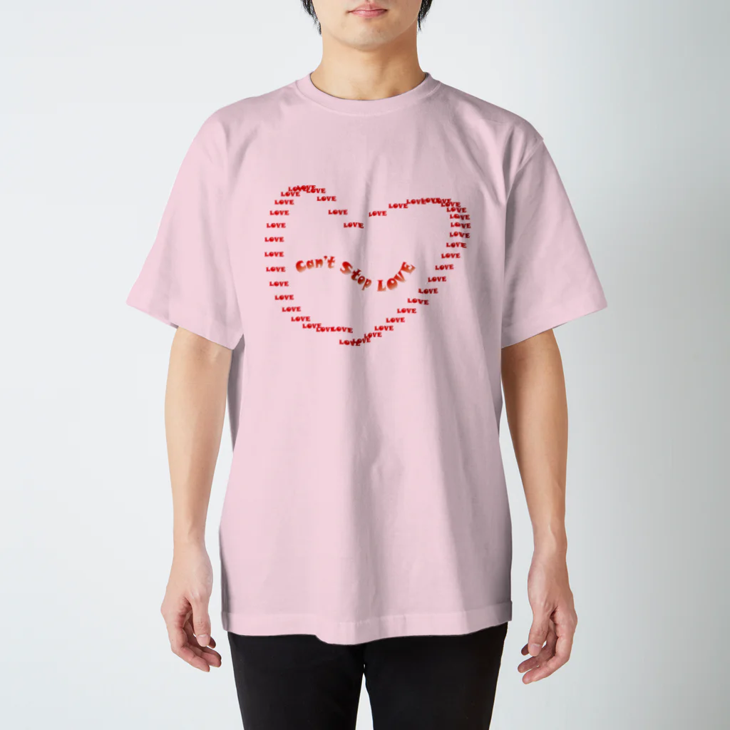 BE UPWARDのcan’t stop love Regular Fit T-Shirt