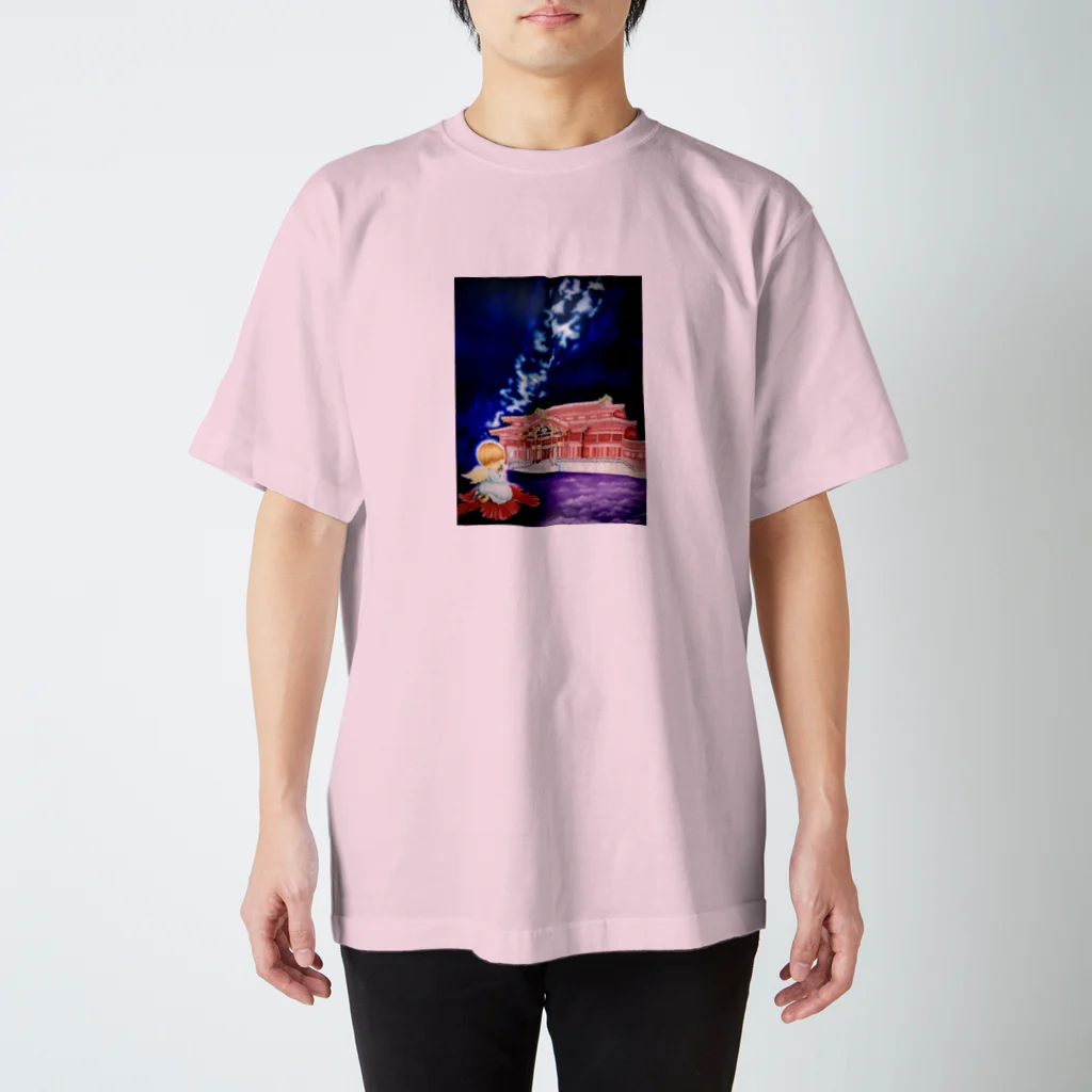 チョークアートゆらり沖縄の沖縄の華 スタンダードTシャツ