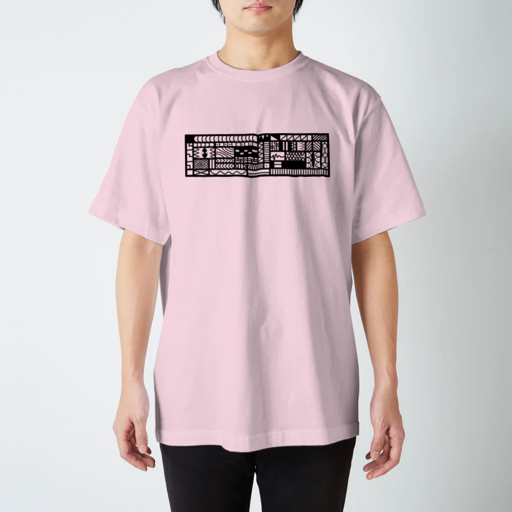 Mousai_clothingのBox -black- Regular Fit T-Shirt