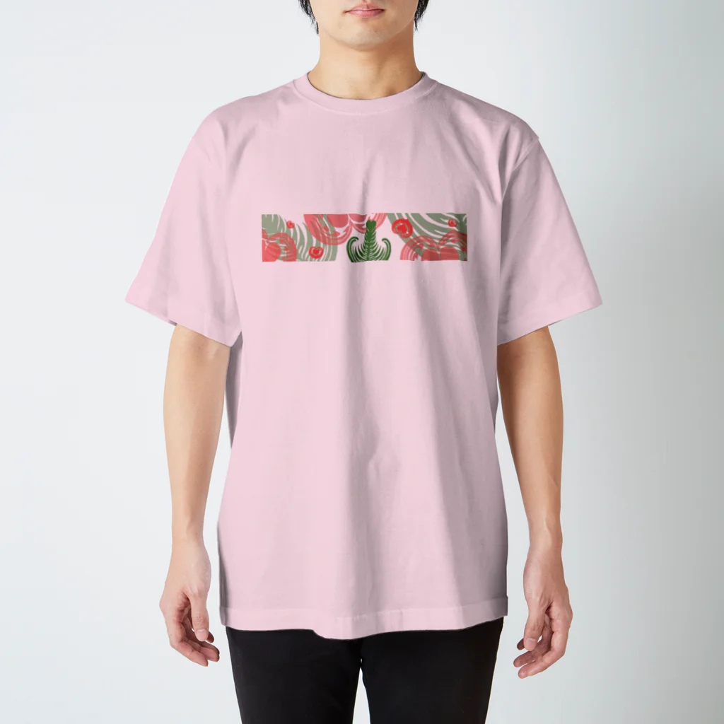 Prism coffee beanの【ラテアート】レイヤーラテアート/レッドグリーン2 Regular Fit T-Shirt
