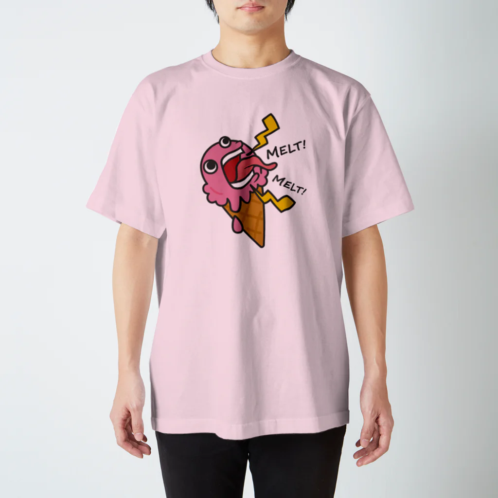 AI作家さむねこの作品集のアイスクリームくん（イチゴ味） Regular Fit T-Shirt